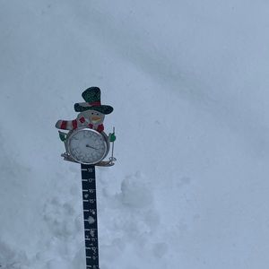 NO LONGER AVAILABLE-Holiday Snow Thermometer & Snow Gauge